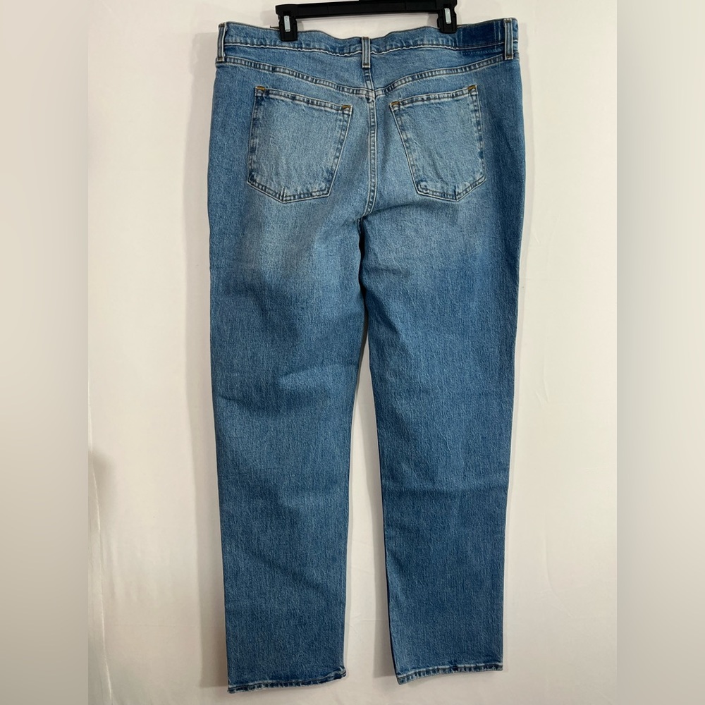 NWT Abercrombie & Fitch 34, 18 L Long 90s Straight Ultra High Rise Distressed - Picture 11 of 12